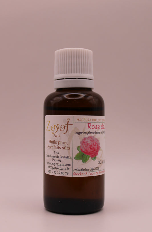 Macérât Huileux BIO de Rose à l’Huile d’Argan - ZOYOT PARIS