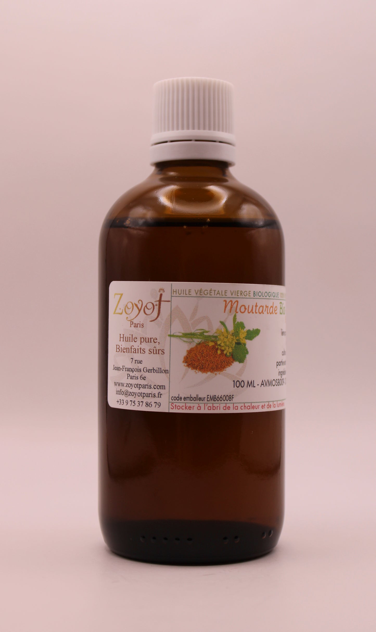 Huile Végétale BIO de Moutarde – 50 ml