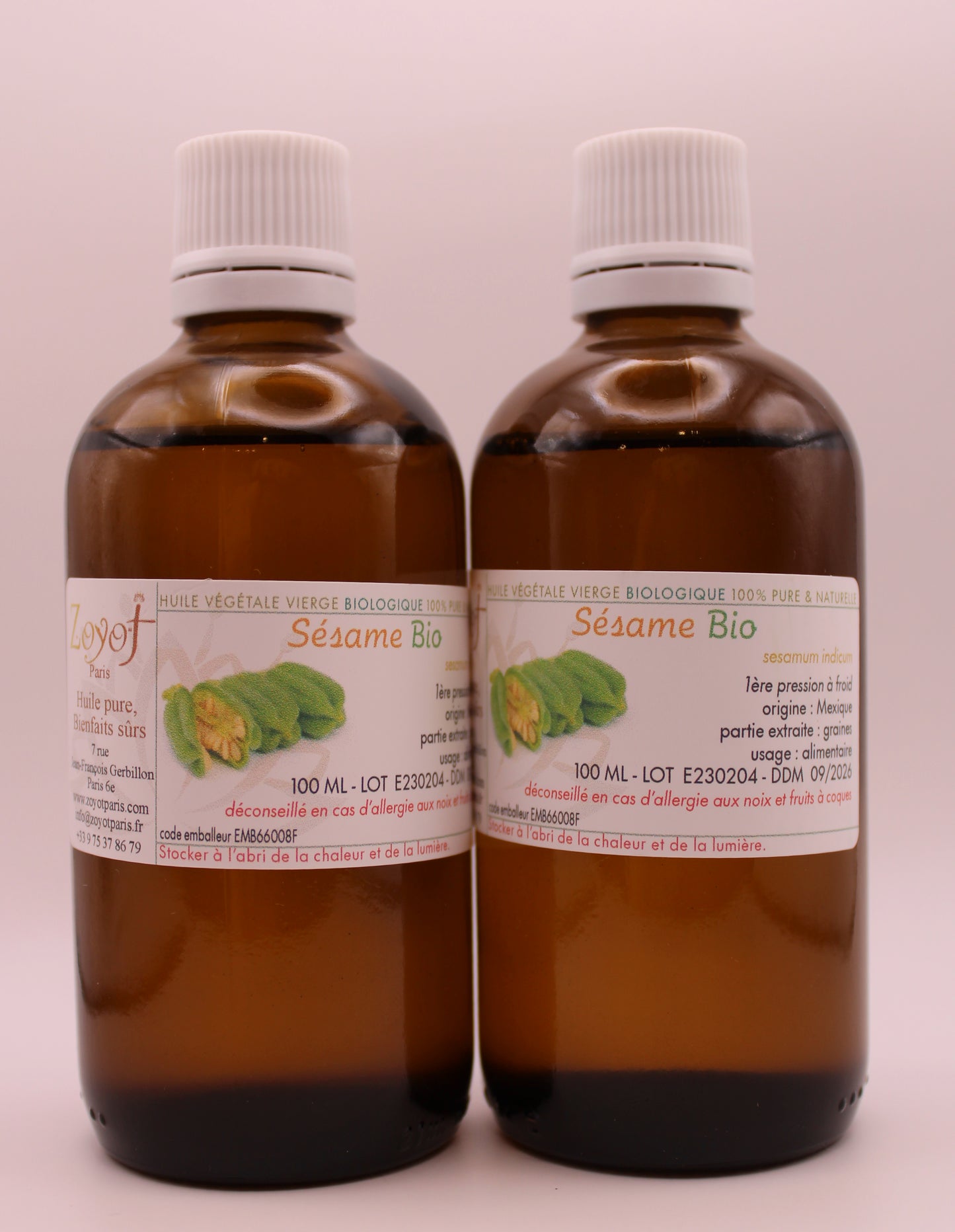 Huile végétale BIO SÉSAME 100ML