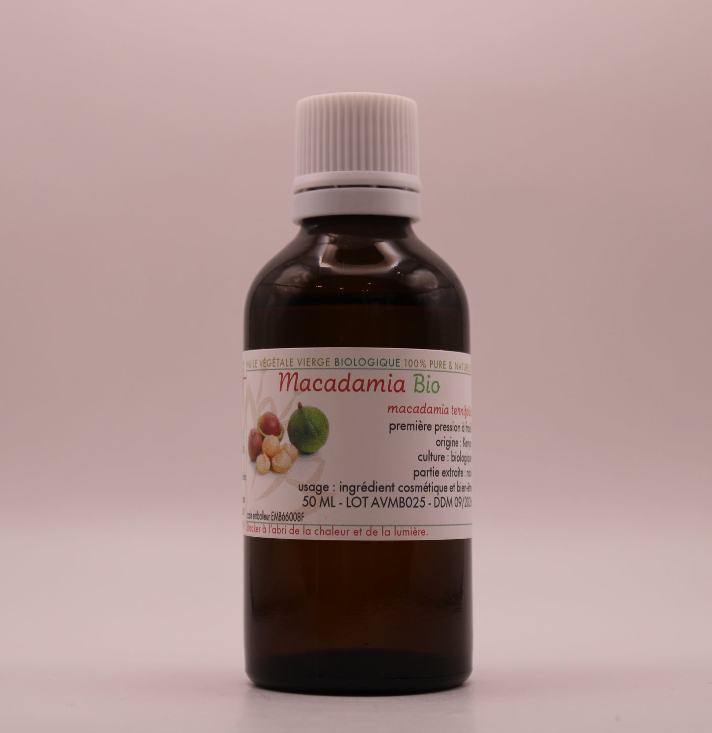 Huile Végétale BIO de Macadamia – 50 ml
