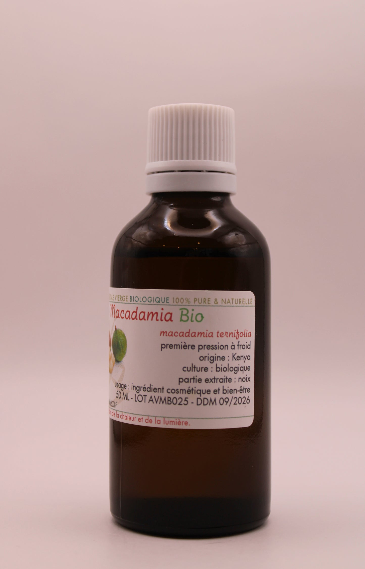 Huile Végétale BIO de Macadamia – 50 ml