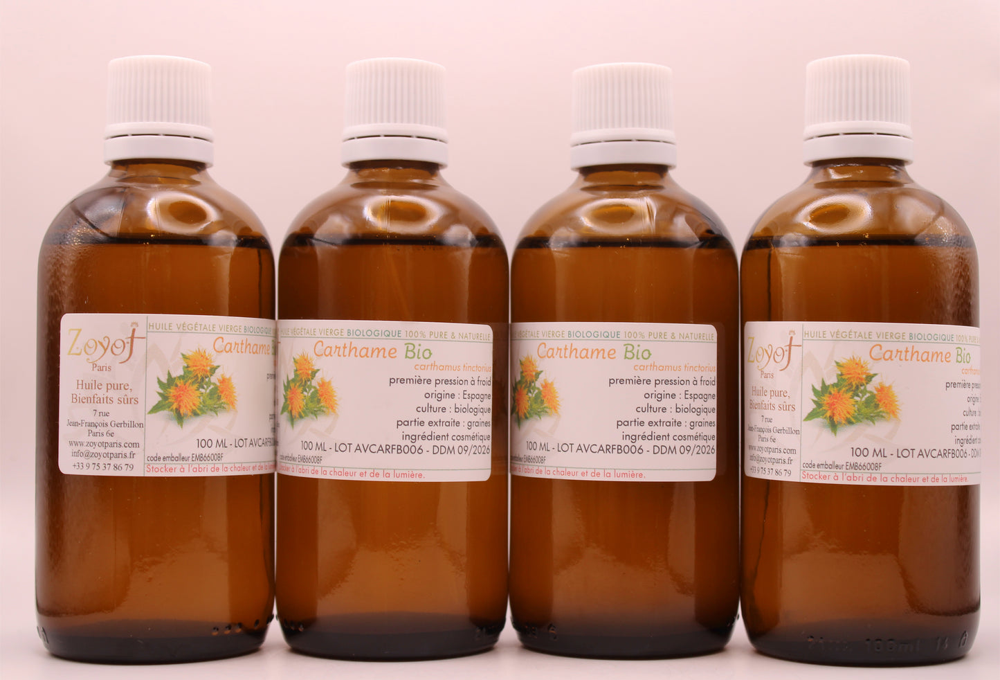 Huile Végétale de Carthame – 100 ml