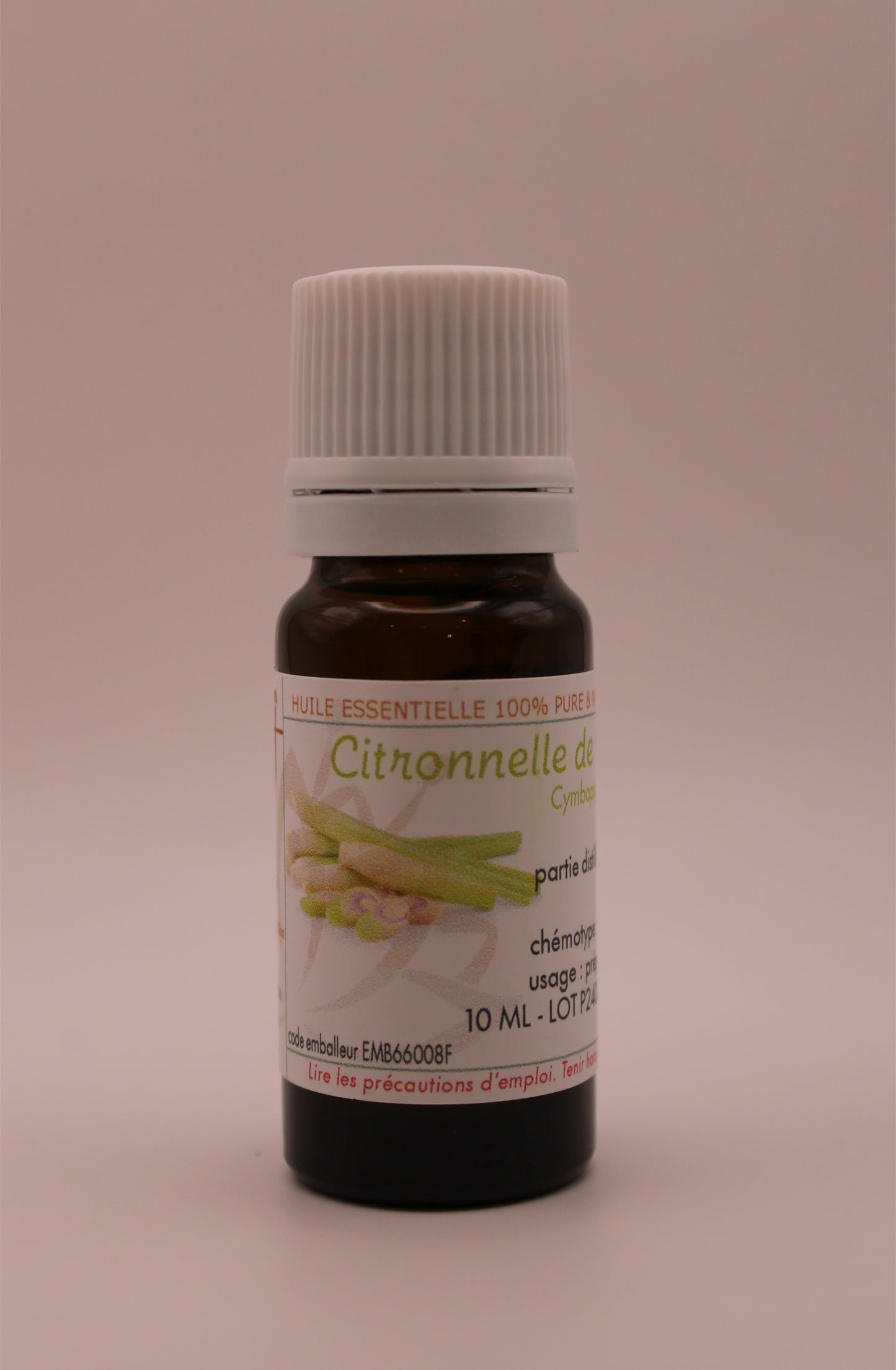 Huile Essentielle BIO de Citronnelle de Java
