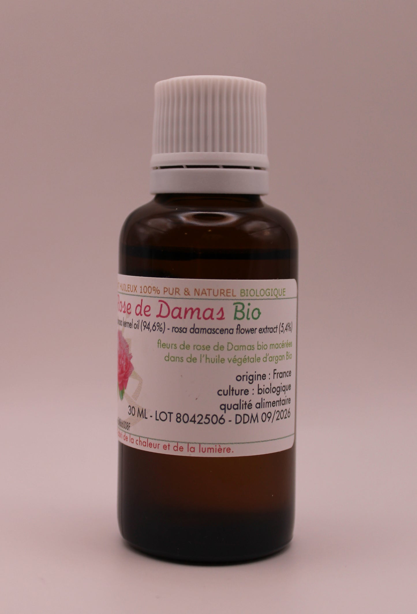 Macérât Huileux BIO de Rose à l’Huile d’Argan
