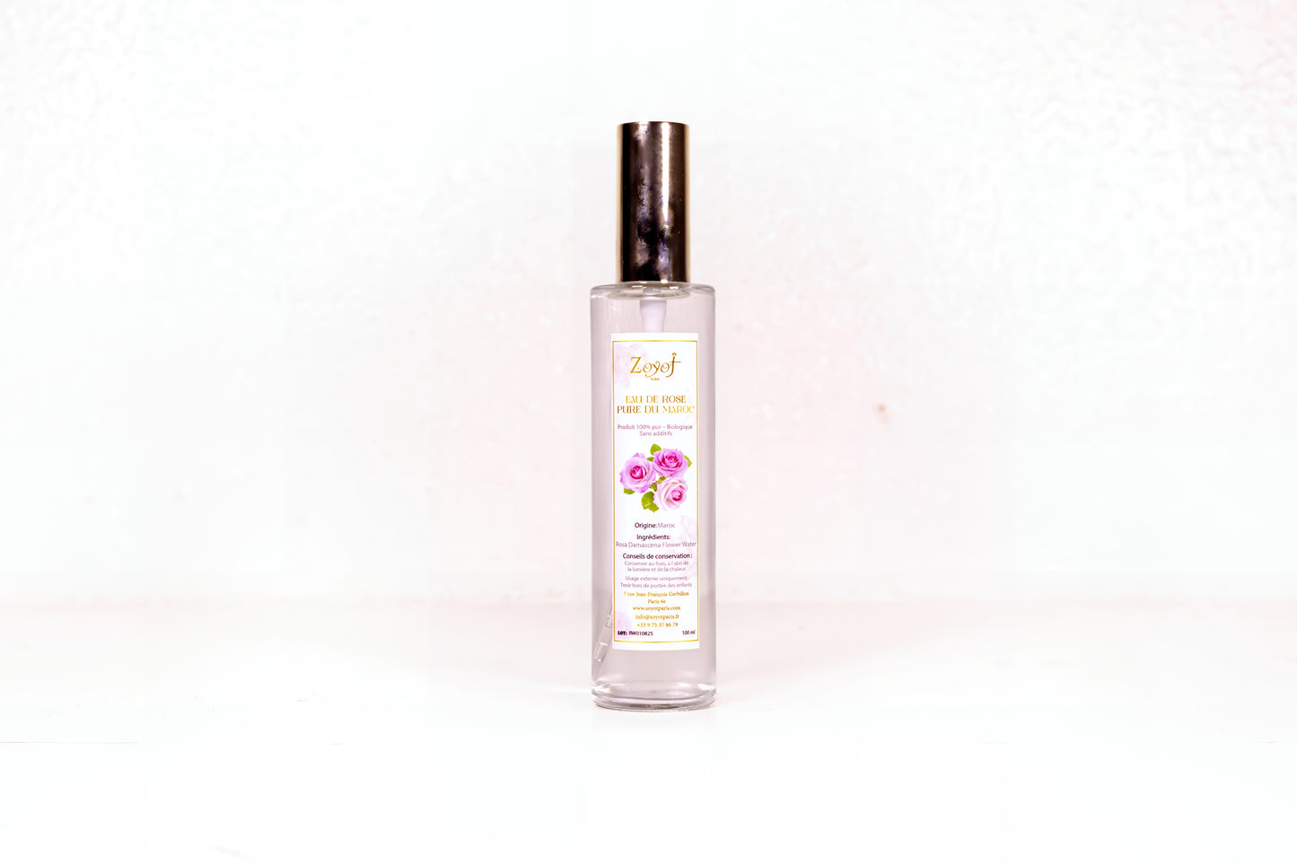 Eau de rose pure du Maroc