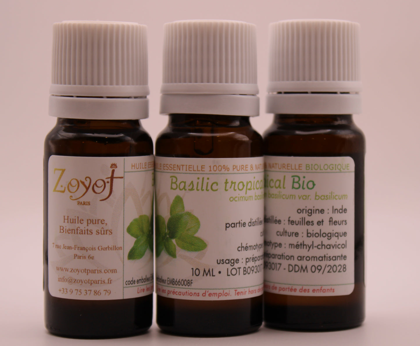 Huile Essentielle BIO de Basilic Tropical